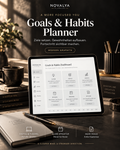 Novalya Goals & Habits Planner – Modern Graphite | Digitaler Planner für Ziele, Fokus & Gewohnheiten
