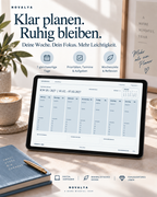 Novalya Wochenplaner 2027 – Dusty Blue | Digitaler Wochenplaner