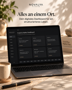 Novalya Goals & Habits Planner – Black Edition | Digitaler Planner für Ziele, Fokus & Gewohnheiten