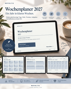Novalya Wochenplaner 2027 – Deep Midnight | Digitaler Wochenplaner