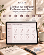 Novalya Goals & Habits Planner – Muted Rose | Digitaler Planner für Ziele, Fokus & Gewohnheiten