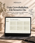 Novalya Goals & Habits Planner – Natural Olive | Digitaler Planner für Ziele, Fokus & Gewohnheiten