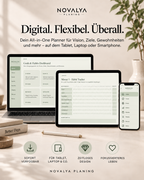 Novalya Goals & Habits Planner – Calm Sage | Digitaler Planner für Ziele, Fokus & Gewohnheiten