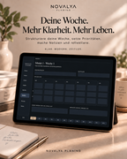 Novalya Goals & Habits Planner – Deep Midnight | Digitaler Planner für Ziele, Fokus & Gewohnheiten