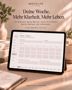 Novalya Goals & Habits Planner – Muted Rose | Digitaler Planner für Ziele, Fokus & Gewohnheiten