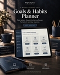 Novalya Goals & Habits Planner – Deep Midnight | Digitaler Planner für Ziele, Fokus & Gewohnheiten