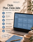 Novalya Goals & Habits Planner – Dusty Blue | Digitaler Planner für Ziele, Fokus & Gewohnheiten
