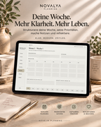 Novalya Goals & Habits Planner – Natural Olive | Digitaler Planner für Ziele, Fokus & Gewohnheiten