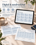 Novalya Wochenplaner 2027 – Deep Midnight | Digitaler Wochenplaner
