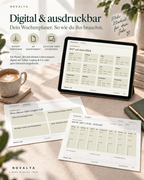 Novalya Wochenplaner 2027 – Natural Olive | Digitaler Wochenplaner
