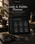 Novalya Goals & Habits Planner – Black Edition | Digitaler Planner für Ziele, Fokus & Gewohnheiten