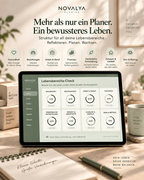 Novalya Goals & Habits Planner – Calm Sage | Digitaler Planner für Ziele, Fokus & Gewohnheiten