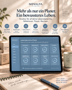 Novalya Goals & Habits Planner – Dusty Blue | Digitaler Planner für Ziele, Fokus & Gewohnheiten