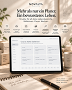 Novalya Goals & Habits Planner – Modern Graphite | Digitaler Planner für Ziele, Fokus & Gewohnheiten