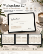 Novalya Wochenplaner 2027 – Essential Sand | Digitaler Wochenplaner