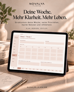 Novalya Goals & Habits Planner – Soft Terracotta | Digitaler Planner für Ziele, Fokus & Gewohnheiten