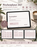 Novalya Wochenplaner 2027 – Muted Rose | Digitaler Wochenplaner