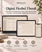 Novalya Goals & Habits Planner – Essential Sand | Digitaler Planner für Ziele, Fokus & Gewohnheiten