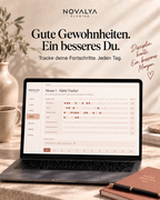 Novalya Goals & Habits Planner – Soft Terracotta | Digitaler Planner für Ziele, Fokus & Gewohnheiten
