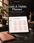 Novalya Goals & Habits Planner – Soft Terracotta | Digitaler Planner für Ziele, Fokus & Gewohnheiten