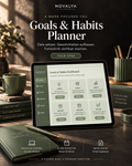 Novalya Goals & Habits Planner – Calm Sage | Digitaler Planner für Ziele, Fokus & Gewohnheiten